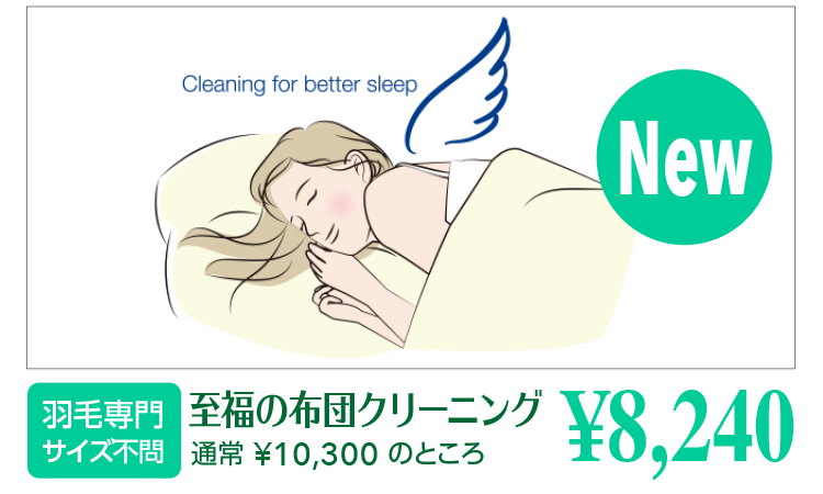 Cleaning for better sleep qNewrHѐ TCYs ̂ӂƂN[jO ʏ10,300~̂Ƃ 8,240~