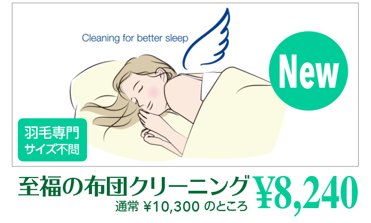 Cleaning for better sleep qNewrHѐ TCYs ̂ӂƂN[jO ʏ10,300~̂Ƃ 8,240~